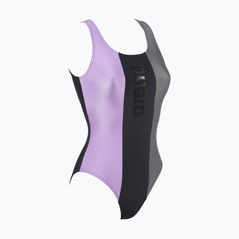 Купальник суцільний жіночий Arena Just O Back One Piece shark/black/provenza 4