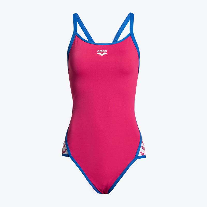 Купальник суцільний жіночий Arena Team Stripe Super Fly Back One Piece freak rose/royal