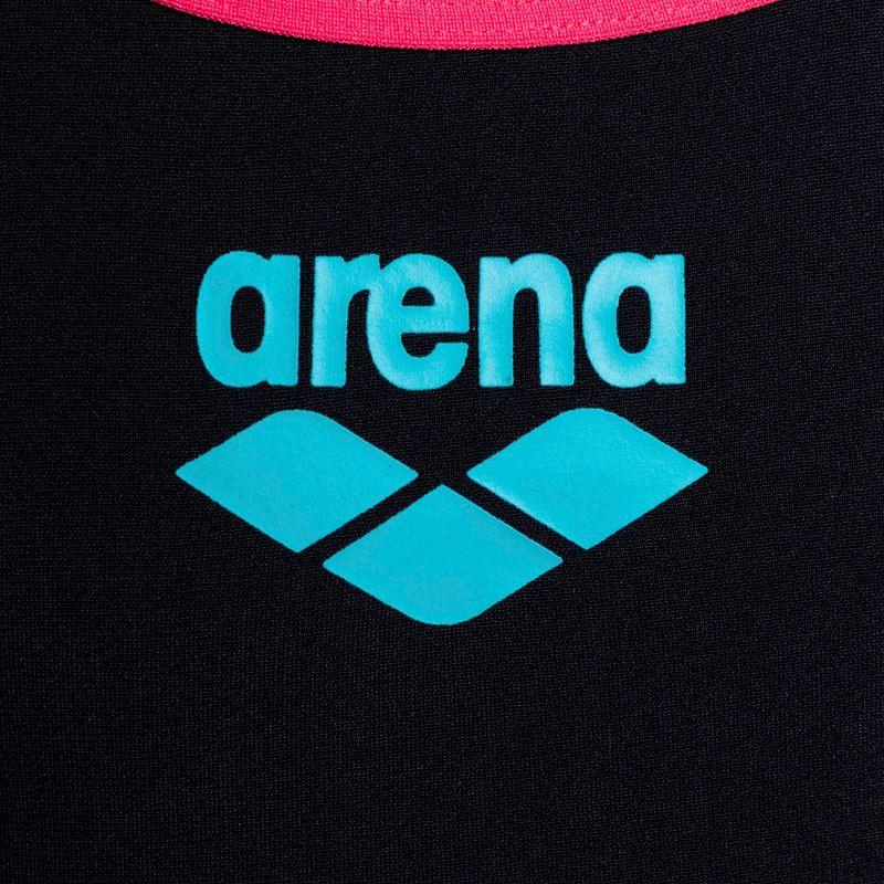Купальник суцільний дитячий Arena Biglogo Swim Pro Back One Piece black/freak rose 3