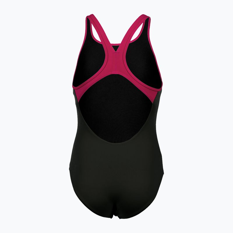 Купальник суцільний дитячий Arena Biglogo Swim Pro Back One Piece black/freak rose 5