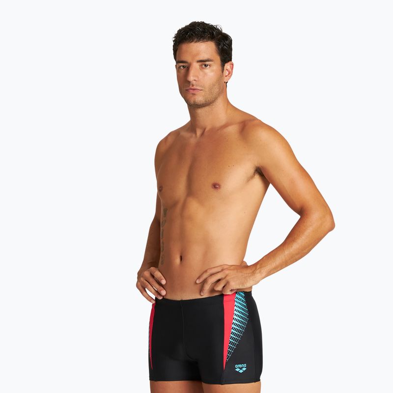 Плавки чоловічі Arena Threefold Short black/black/anguria 6