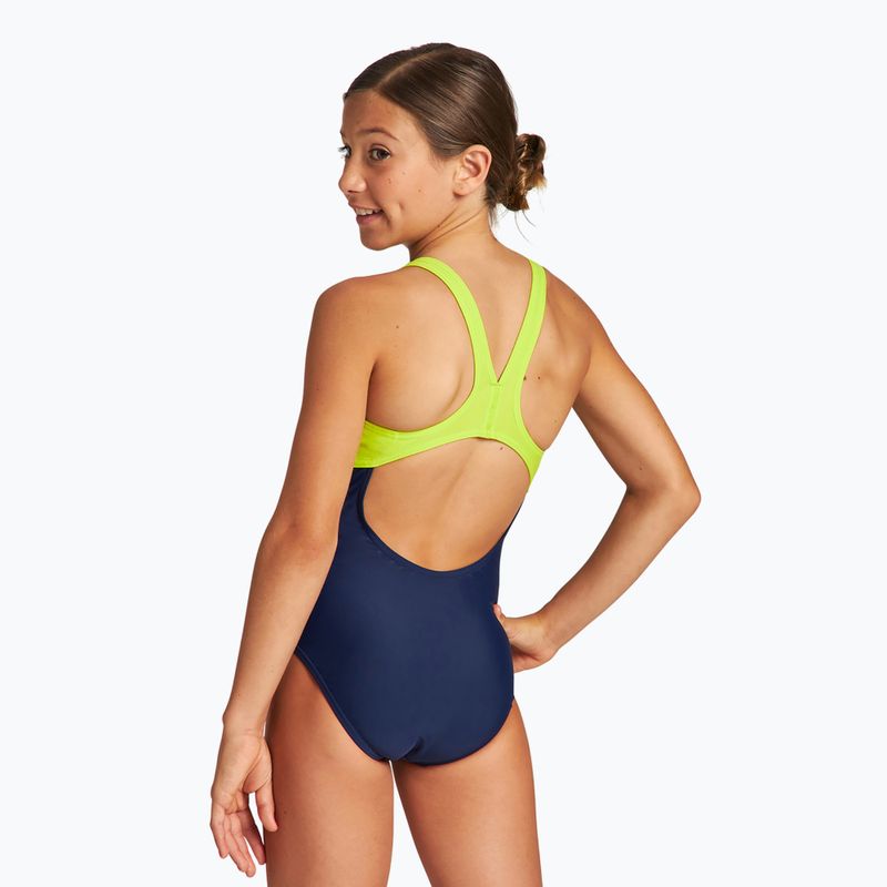 Купальник суцільний дитячий Arena  Swim Pro Back One Piece navy/soft green 7