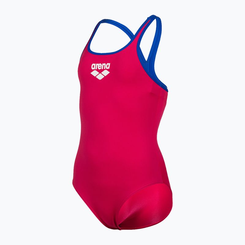 Купальник суцільний дитячий Arena Biglogo Swim Pro Back One Piece freak rose/neon blue 4