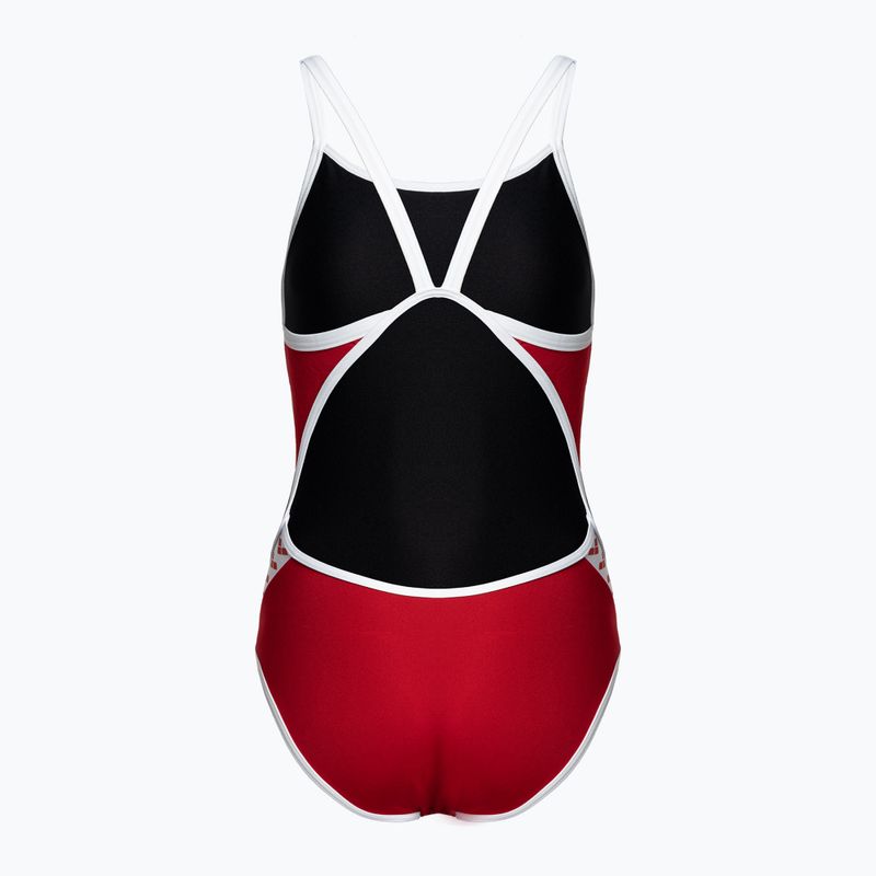 Купальник суцільний жіночий Arena Icons Super Fly Back Solid red/white 2