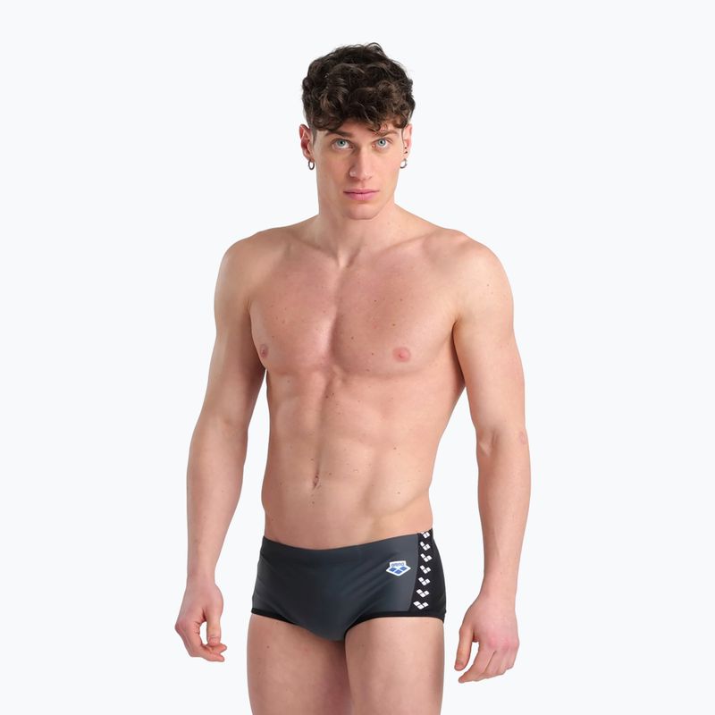 Плавки чоловічі Arena Icons Swim Low Waist Short Panel asphalt/black 6