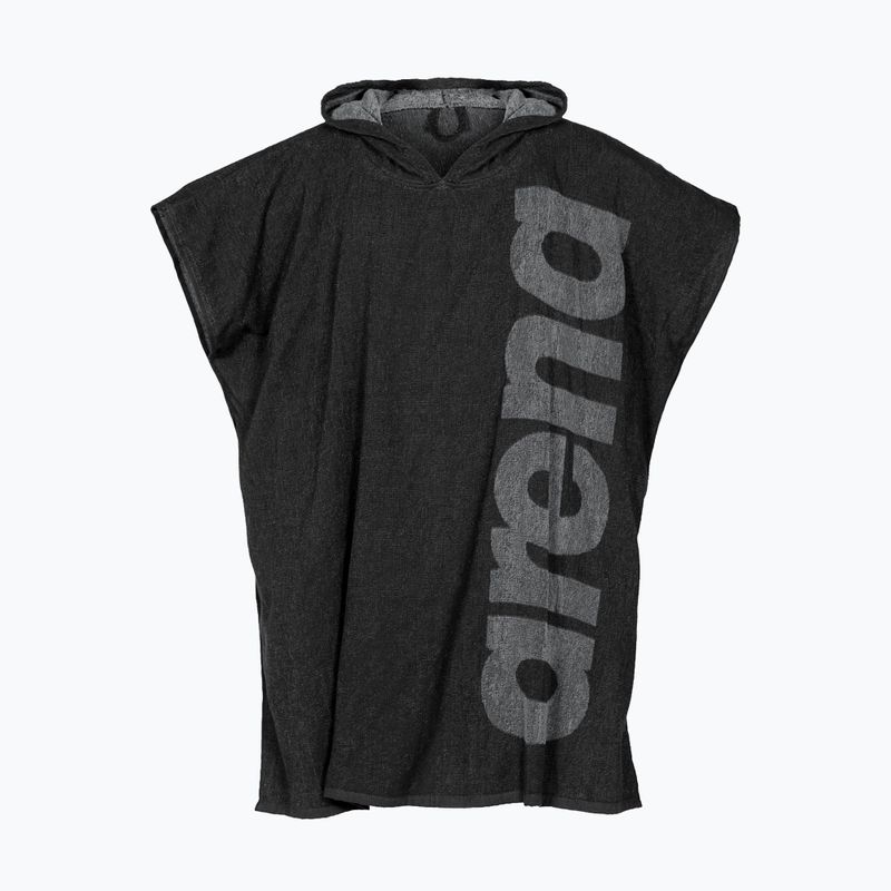 Пончо Arena Big Logo Hooded mélange dark grey/grey