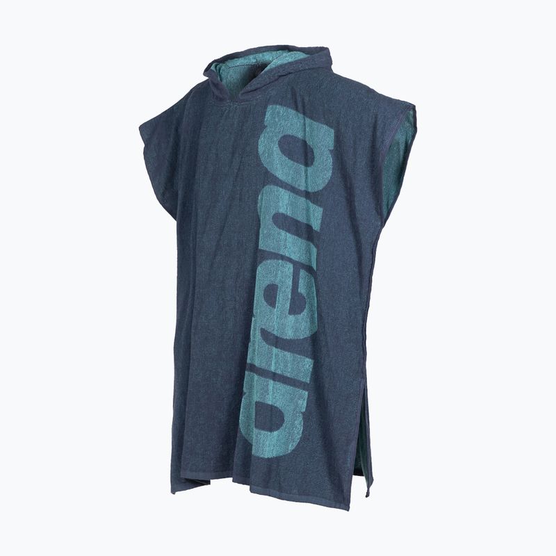 Пончо Arena Big Logo Hooded mélange navy/sky 2