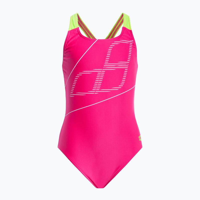 Купальник суцільний дитячий Arena  Swim Pro Back Logo freak rose/soft green