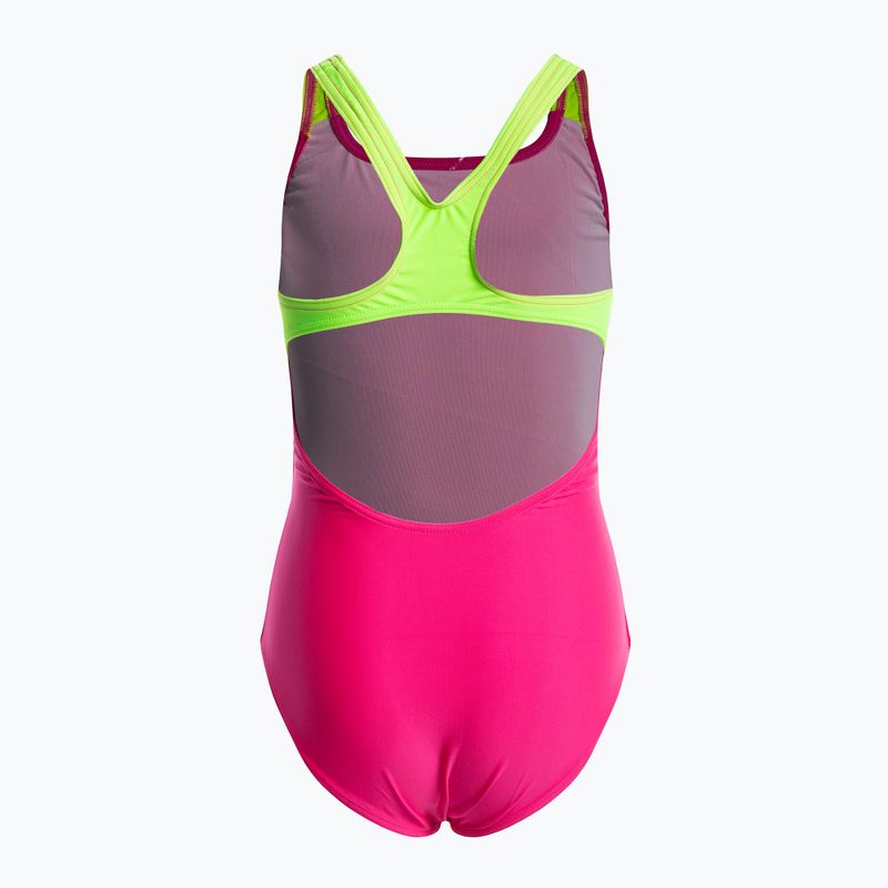 Купальник суцільний дитячий Arena  Swim Pro Back Logo freak rose/soft green 2
