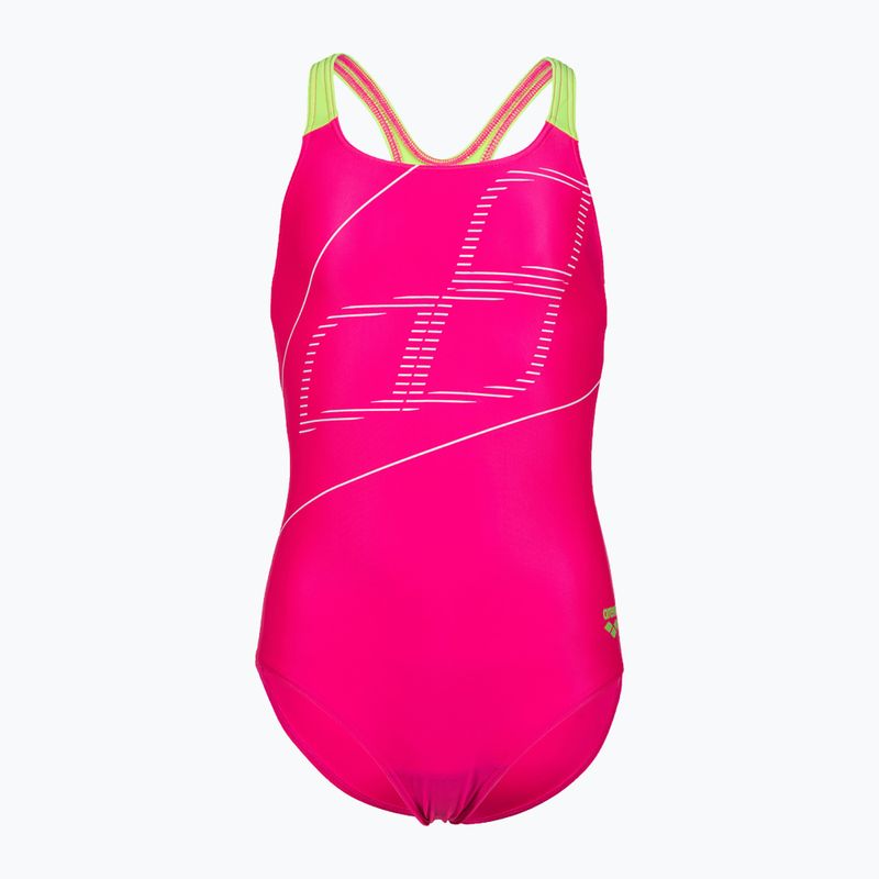 Купальник суцільний дитячий Arena  Swim Pro Back Logo freak rose/soft green 4