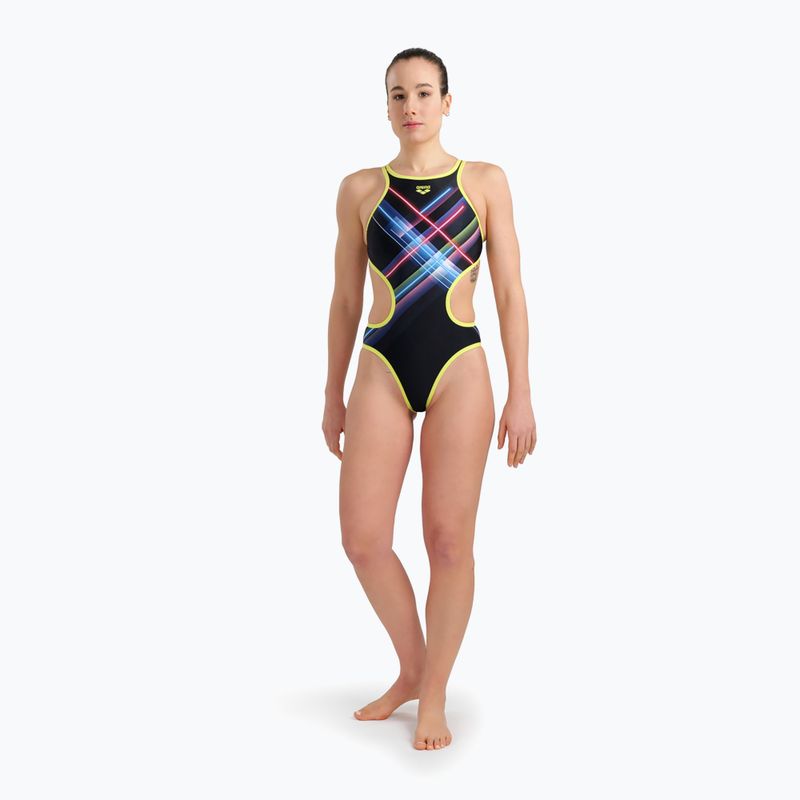 Купальник суцільний жіночий Arena Tech One Back Placement black/multi 4