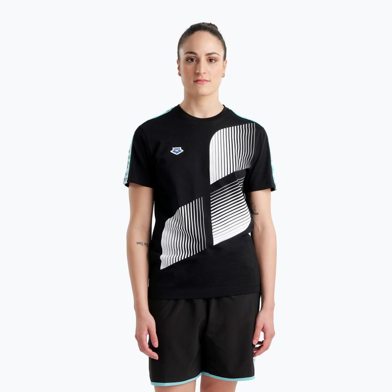 Футболка Arena Team Logo black/white/blue diamond 5