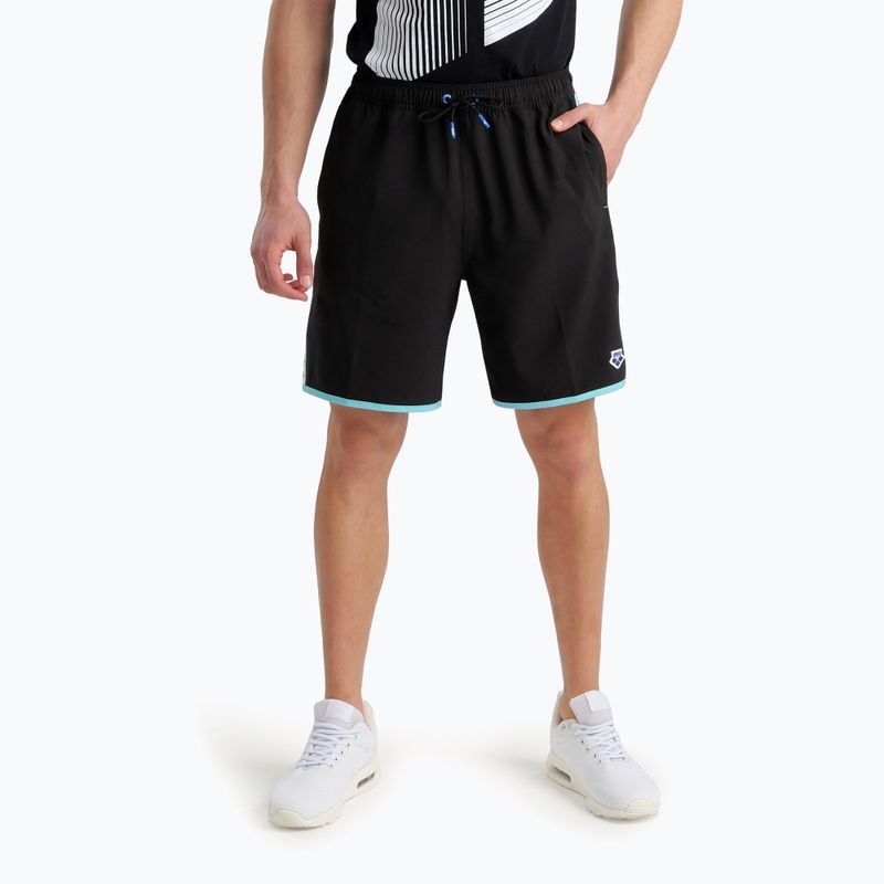 Шорти Arena Icons Team Stripe Bermuda Logo black/white/blue diamond 2