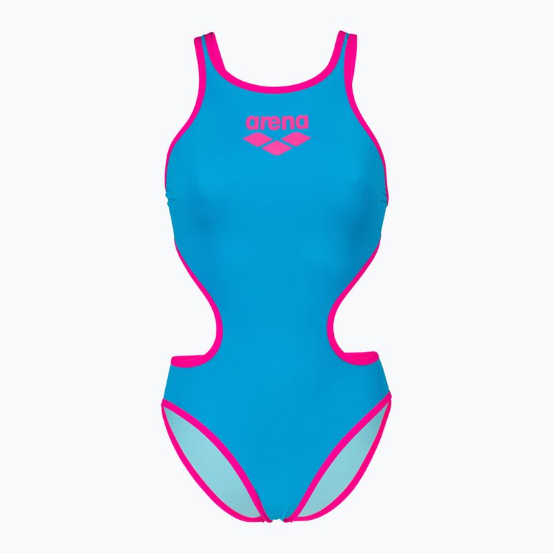 Купальник суцільний жіночий arena One Biglogo One Piece turquoise/fluo pink