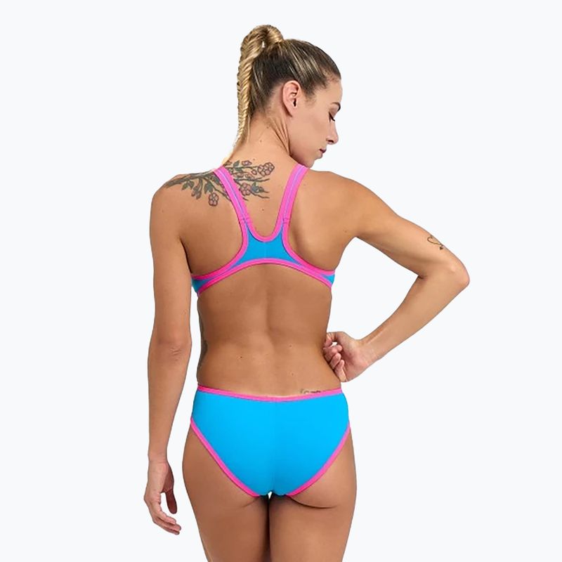 Купальник суцільний жіночий arena One Biglogo One Piece turquoise/fluo pink 3