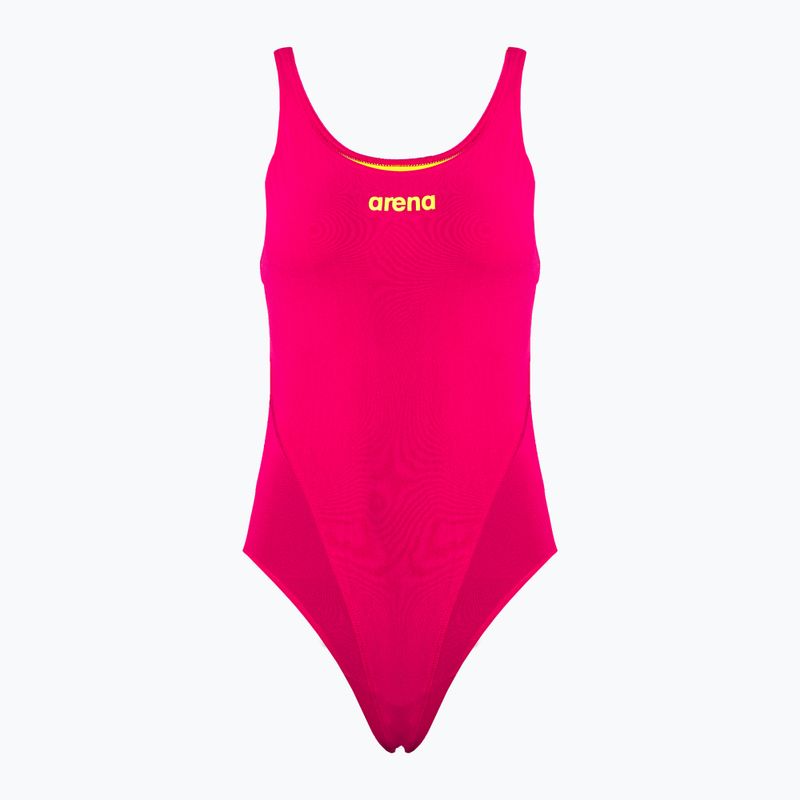 Купальник суцільний жіночий Arena Team Swim Tech Solid freak rose/soft green