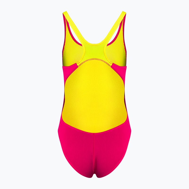 Купальник суцільний жіночий Arena Team Swim Tech Solid freak rose/soft green 2