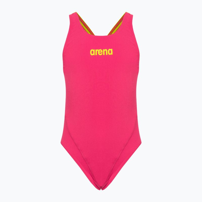 Купальник суцільний дитячий Arena  Team Swim Tech Solid freak rose/soft green