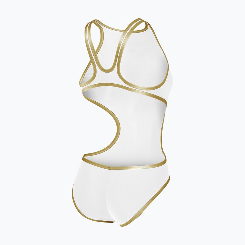 Купальник суцільний жіночий Arena One Biglogo One Piece white/gold 5