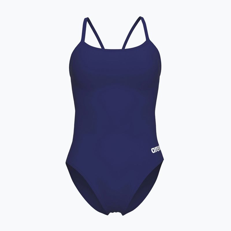 Купальник суцільний жіночий arena Lace Back Solid navy/white