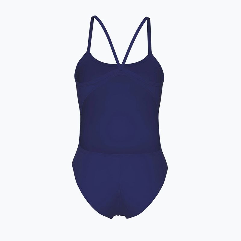 Купальник суцільний жіночий arena Lace Back Solid navy/white 2