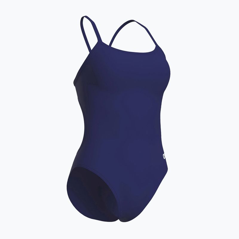Купальник суцільний жіночий arena Lace Back Solid navy/white 3