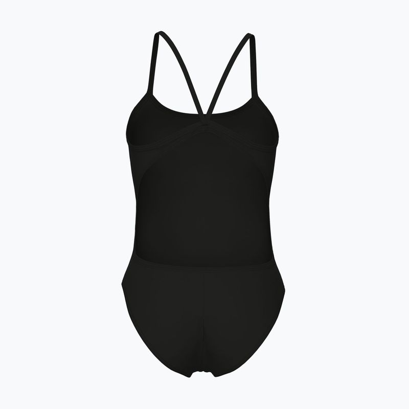 Купальник суцільний жіночий arena Lace Back Solid black/white 2