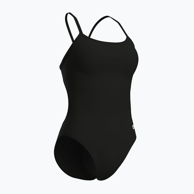 Купальник суцільний жіночий arena Lace Back Solid black/white 3