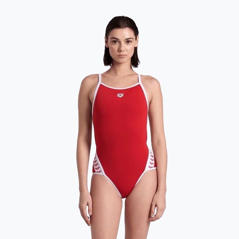 Купальник суцільний жіночий arena Icons Super Fly Back Solid red / white 4