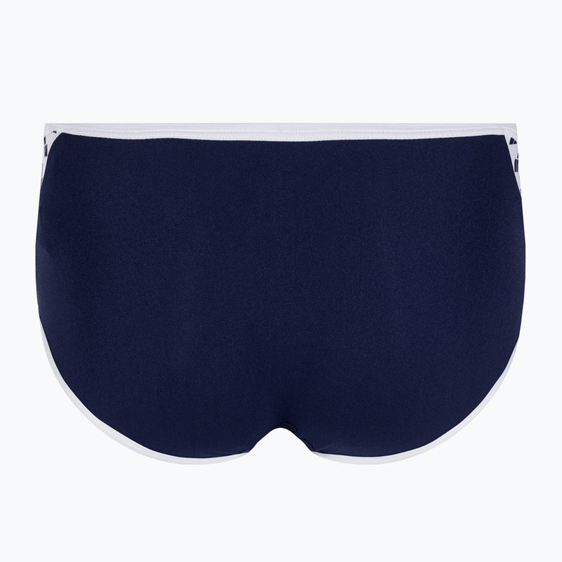 Чоловічі плавки Icons Swim з низькою талією короткі суцільні темно-сині/білі плавки 2