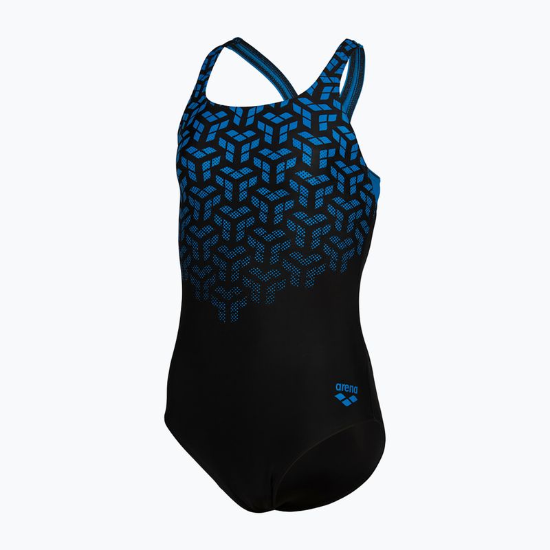 Купальник суцільний дитячий arena Kikko V Swim Pro Back black/blue china 2