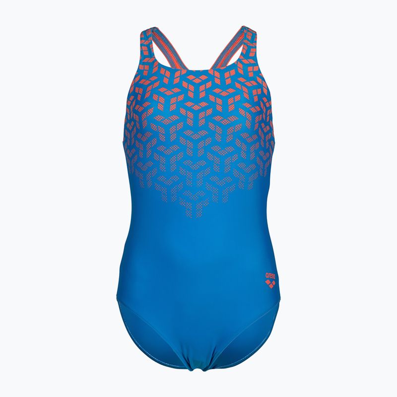 Купальник суцільний дитячий arena Kikko V Swim Pro Back blue china/calypso coral