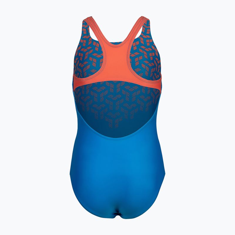 Купальник суцільний дитячий arena Kikko V Swim Pro Back blue china/calypso coral 3