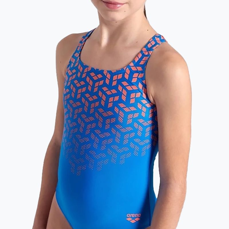 Купальник суцільний дитячий arena Kikko V Swim Pro Back blue china/calypso coral 8