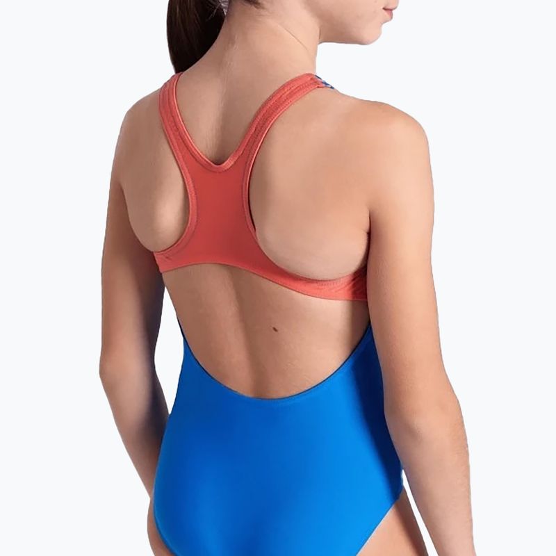 Купальник суцільний дитячий arena Kikko V Swim Pro Back blue china/calypso coral 9