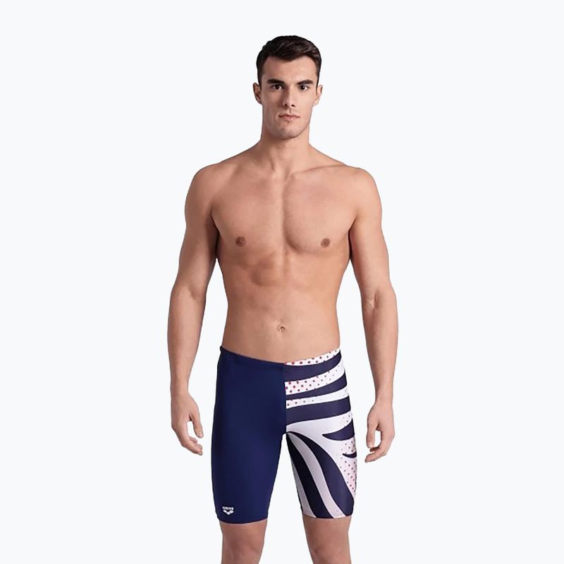 Плавки джаммери чоловічі arena Multi Stripes Swim Jammer navy/white multi 5
