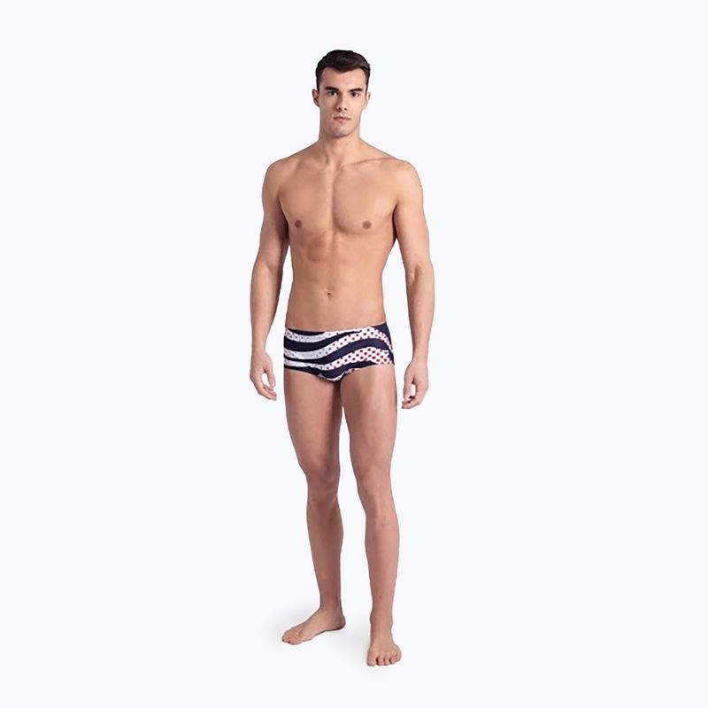 Плавки чоловічі arena Multi Stripes Swim Low Waist Short navy multi 5