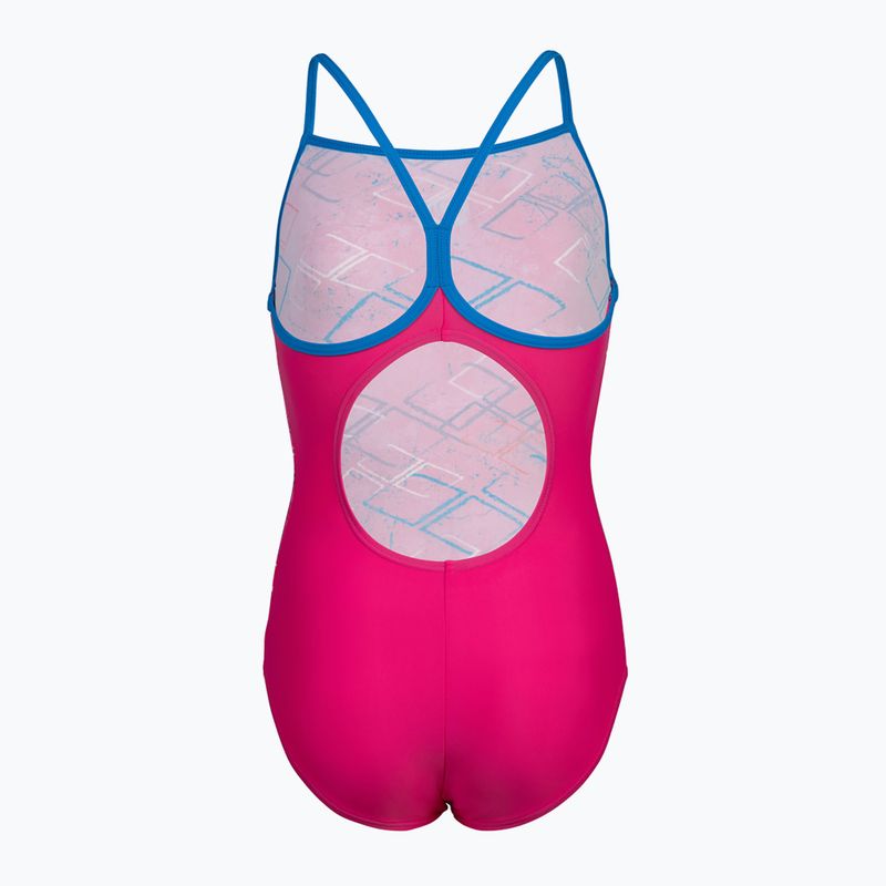 Купальник суцільний дитячий arena Daly Light Drop Back freak rose/blue china 3