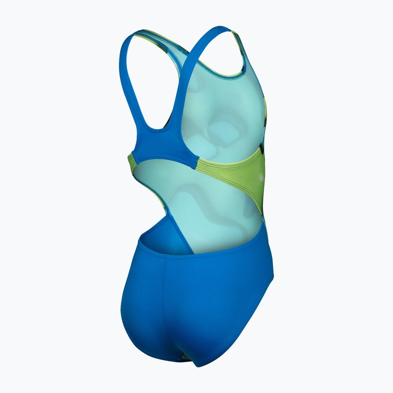 Купальник суцільний дитячий arena Star Shaped Swim Tech л blue river/soft green/multi 4