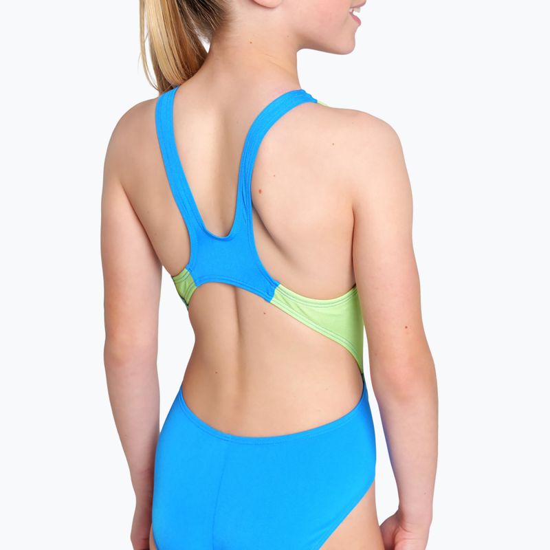 Купальник суцільний дитячий arena Star Shaped Swim Tech л blue river/soft green/multi 9
