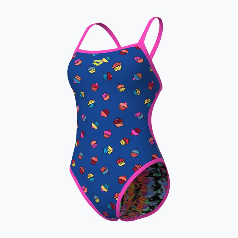 Купальник суцільний жіночий arena Reversible Swimsuit Challenge Back royal multi/shocking pink 5
