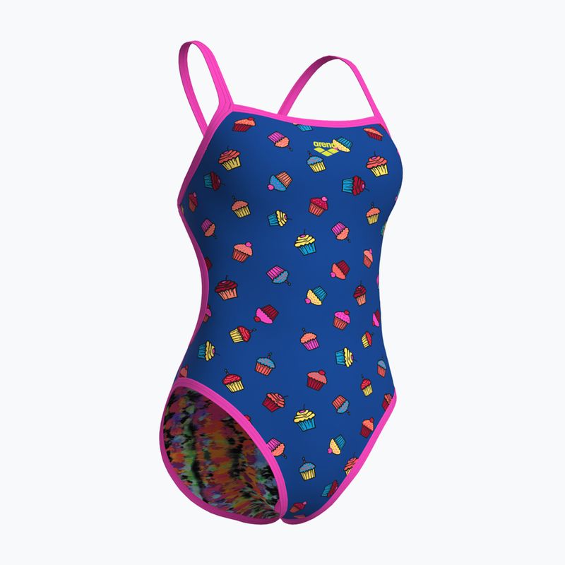 Купальник суцільний жіночий arena Reversible Swimsuit Challenge Back royal multi/shocking pink 6