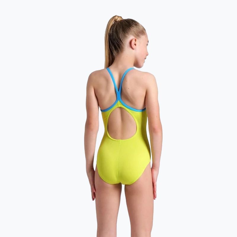 Купальник суцільний дитячий arena Star Graphic Lightdrop Back soft green / turquoise 3
