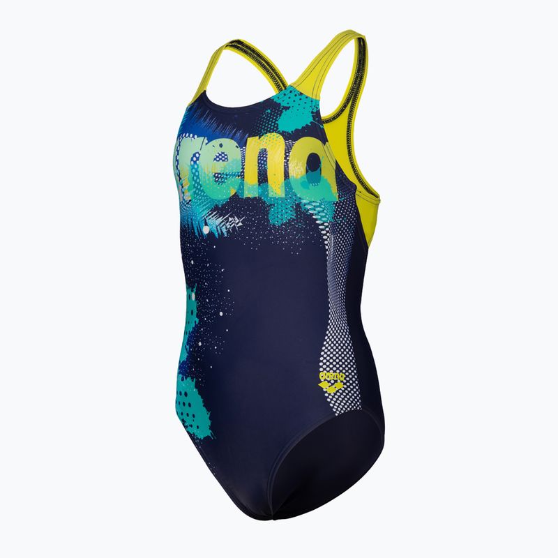 Купальник суцільний дитячий arena Light Tricks Swim Pro Back navy/soft green/multi 3
