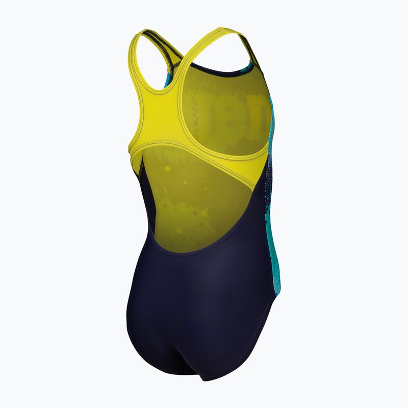 Купальник суцільний дитячий arena Light Tricks Swim Pro Back navy/soft green/multi 4