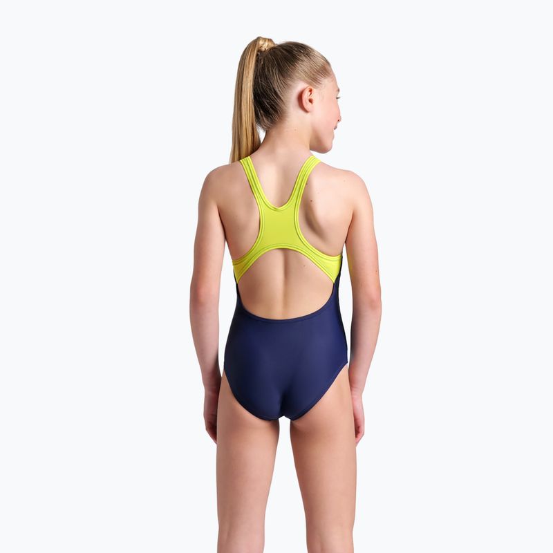 Купальник суцільний дитячий arena Light Tricks Swim Pro Back navy/soft green/multi 7