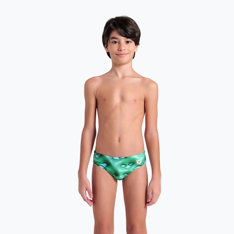 Плавки дитячі arena Foam Swim Briefs black/soft green multi 5