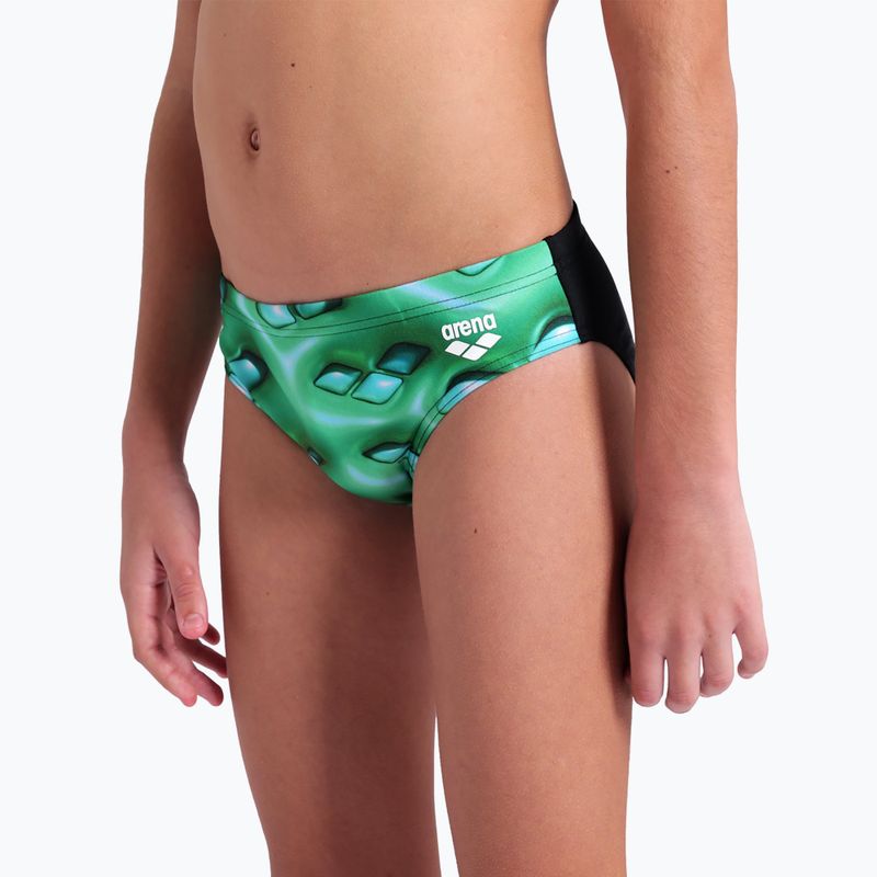 Плавки дитячі arena Foam Swim Briefs black/soft green multi 8