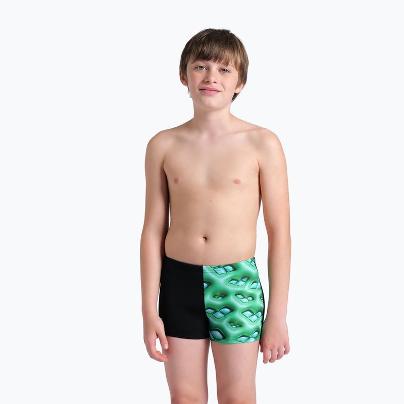 Боксерки для плавання дитячі arena Foam Swim Short black/soft green multi 5