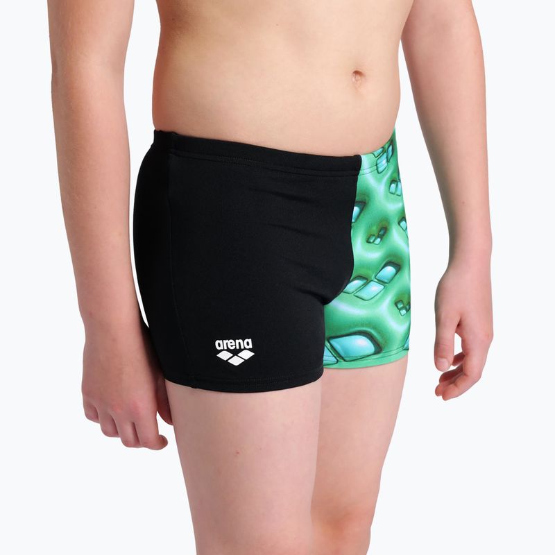 Боксерки для плавання дитячі arena Foam Swim Short black/soft green multi 8